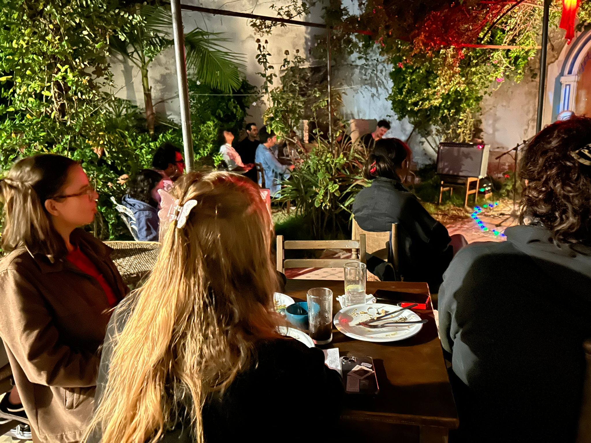 Noche en el patio